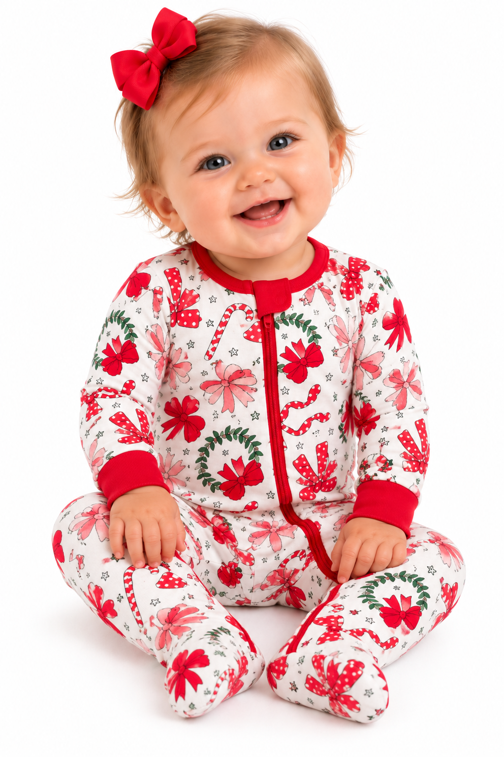 Red Ribbon Christmas PJs