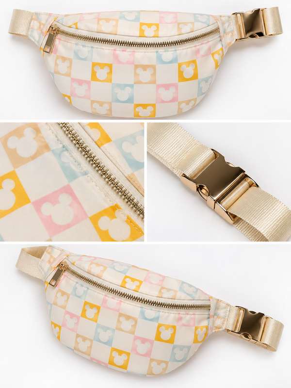 Checkered & Charmed Belt Bag